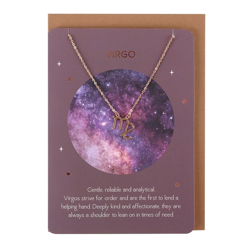 Virgo Zodiac Necklace Card N/A