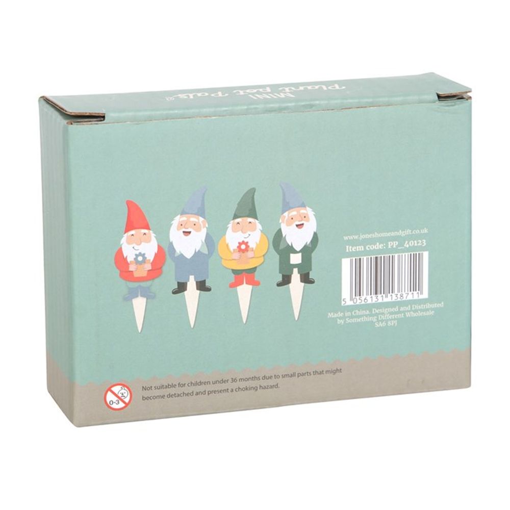 Set of 4 Mini Gnome Plant Pot Pals N/A