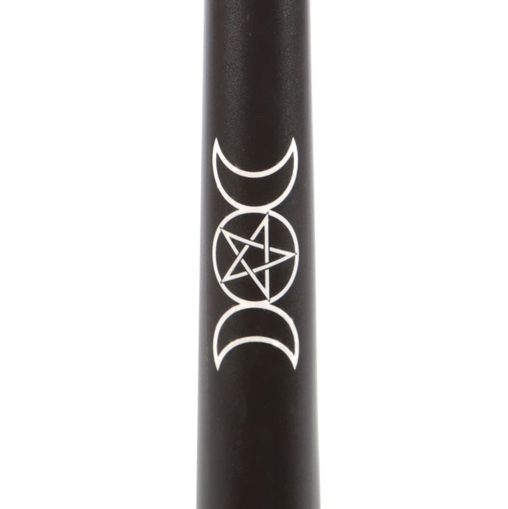 Set of 3 Black Magic Triple Moon Taper Candles N/A