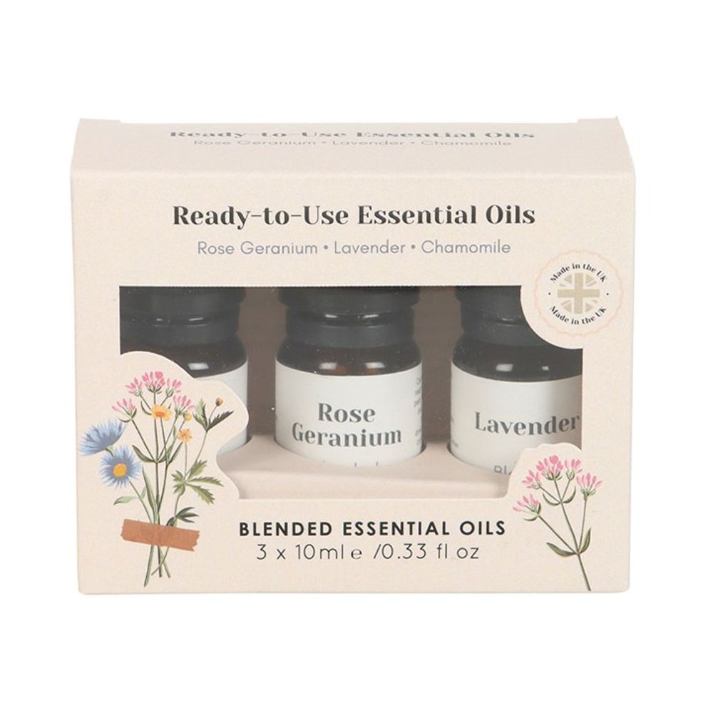 Set of 3 Floral Blended Essential Oils N/A