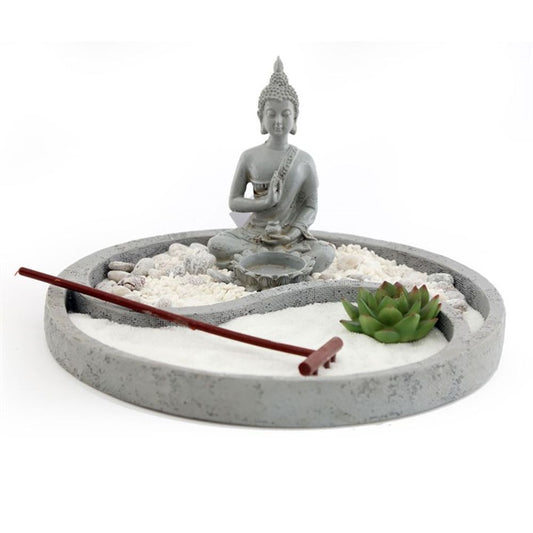 26cm Yin and Yang Zen Garden with Buddha N/A