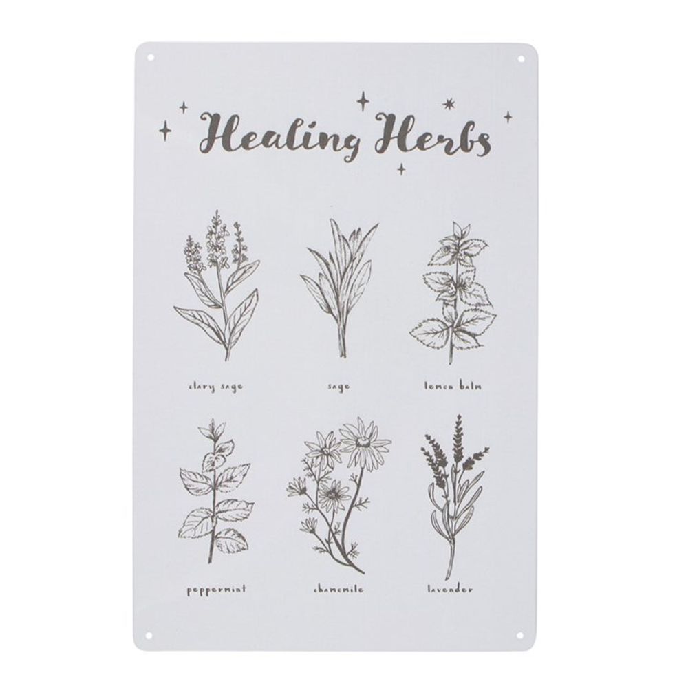 Healing Herbs Metal Sign N/A