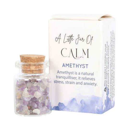 Jar of Calm Amethyst Crystal in a Matchbox N/A