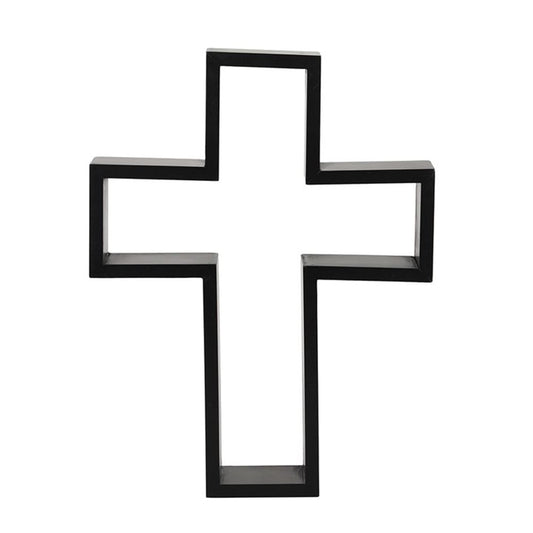 Black Crucifix Shelving Display N/A