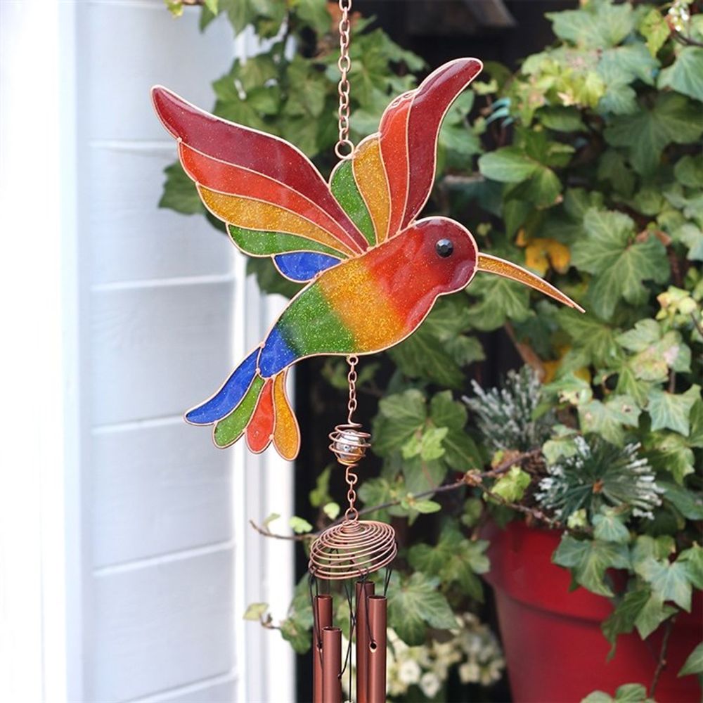 Multicoloured Hummingbird Windchime N/A