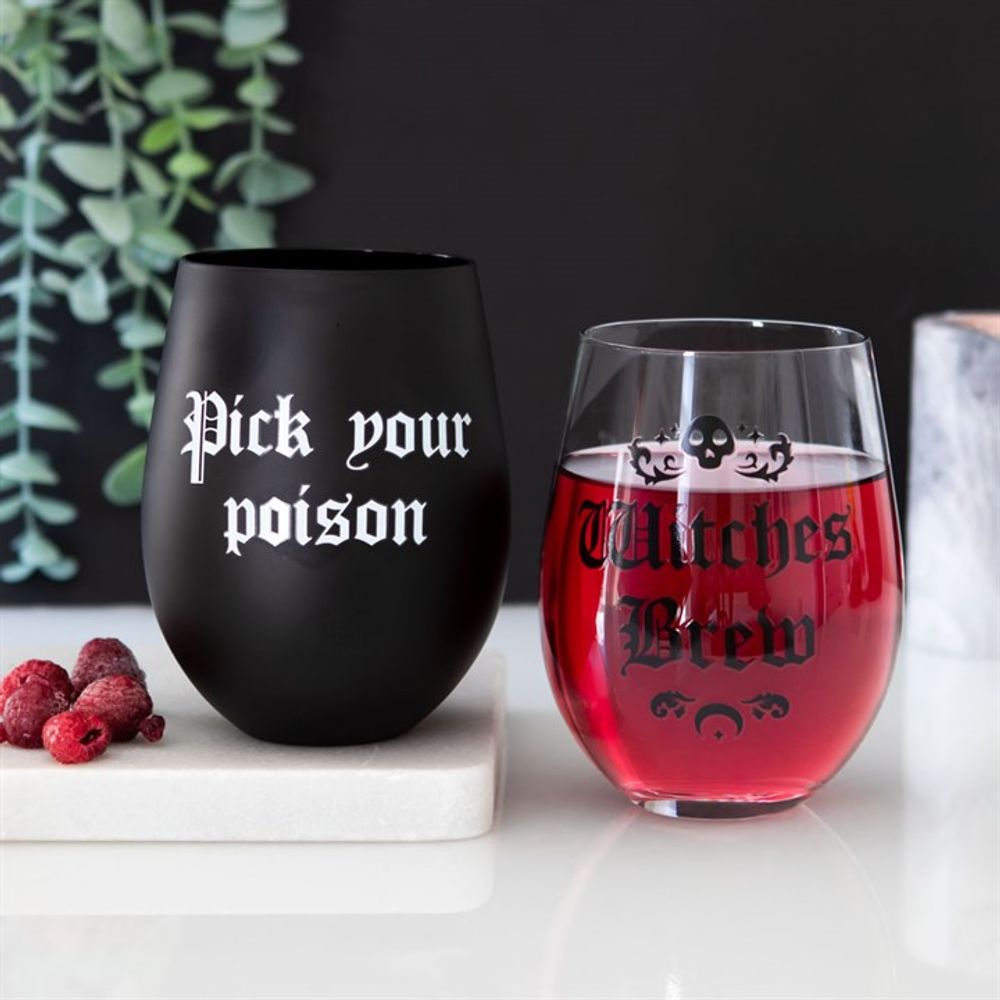 Pick Your Poison Stemless Wine Glass N/A