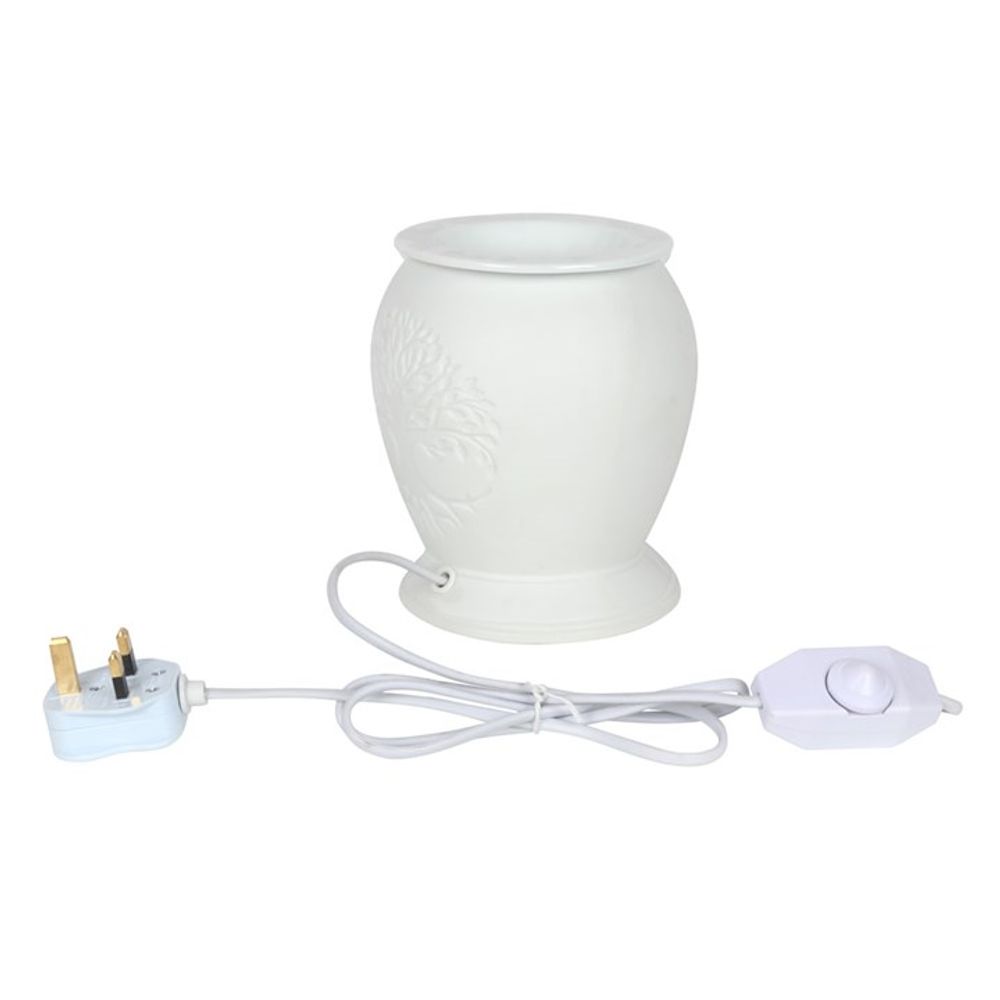 Tree of Life White Ceramic Electric Oil Burner N/A