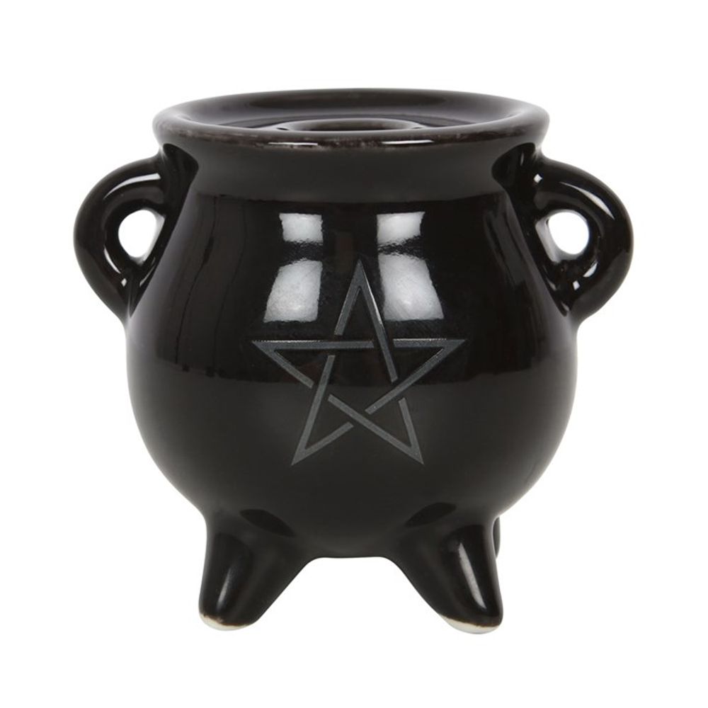 Pentagram Cauldron Ceramic Incense Holder N/A