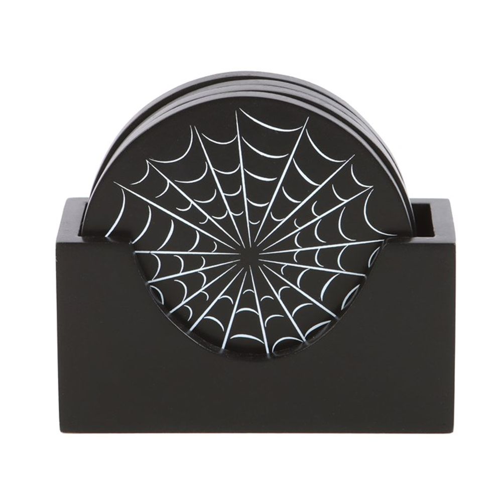 Black Spiderweb Coaster Set N/A