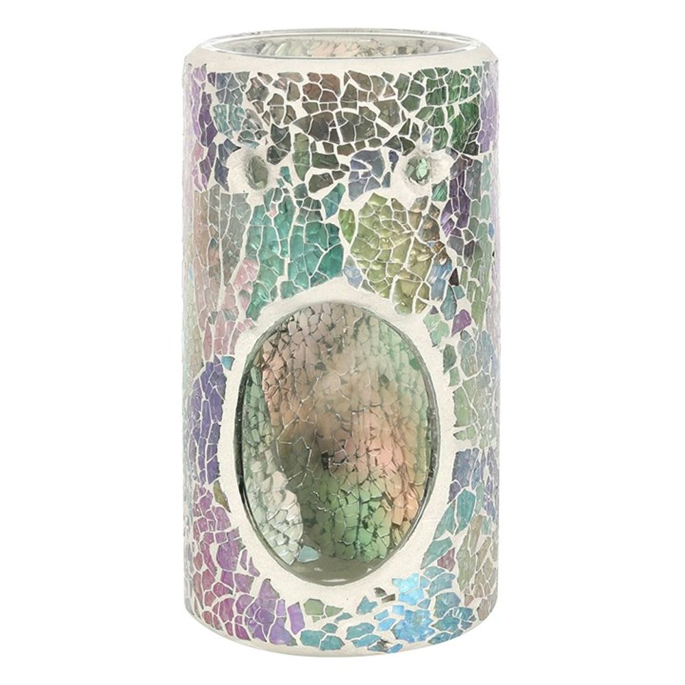 Pillar Light Blue Iridescent Crackle Oil Burner N/A