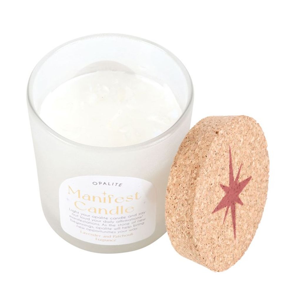 Opalite Lavender & Patchouli Manifestation Candle N/A