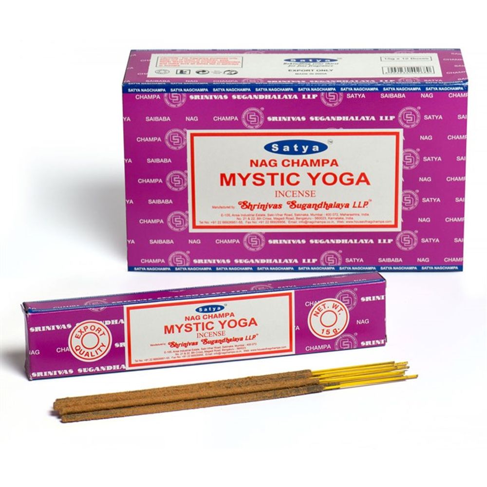 12 Packs of Mystic Yoga Incense Sticks by Satya N/A