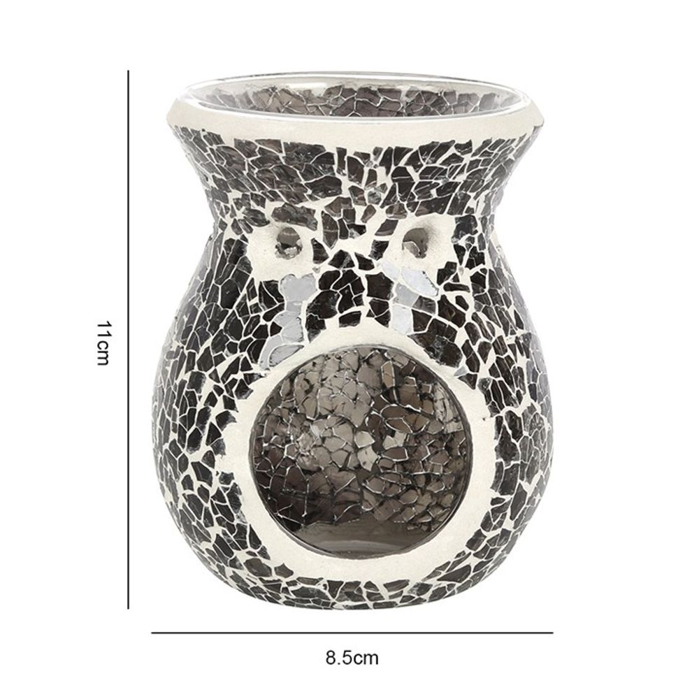 Small Gunmetal Grey Crackle Oil Burner N/A