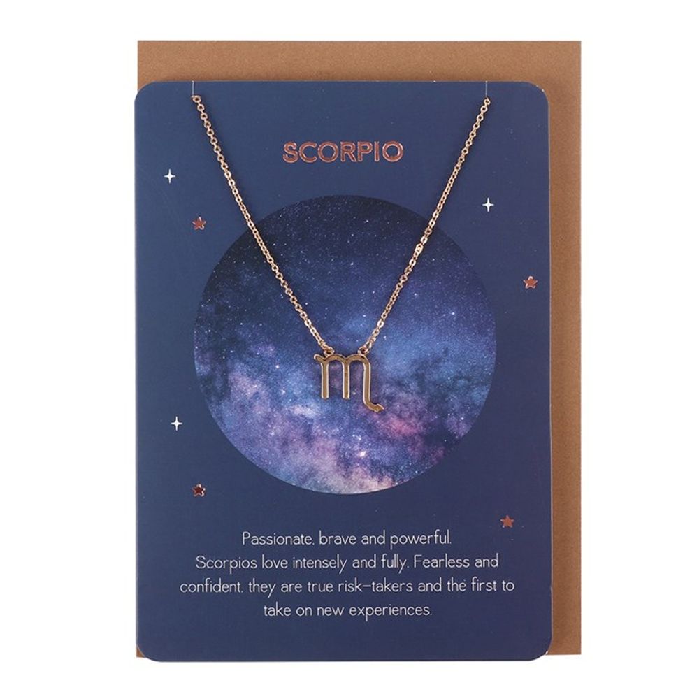 Scorpio Zodiac Necklace Card N/A