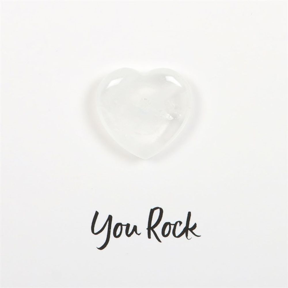 You Rock Clear Quartz Crystal Heart Greeting Card N/A