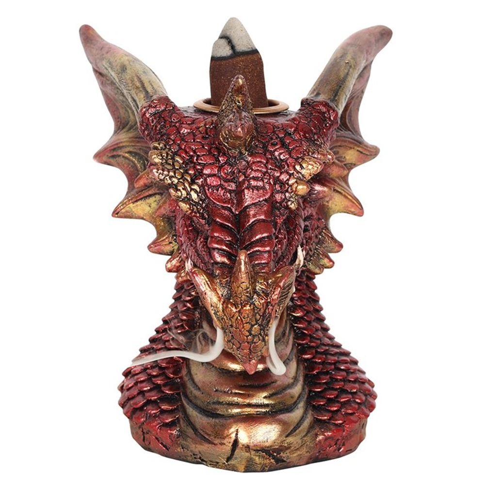 Small Red Dragon Head Backflow Incense Burner N/A