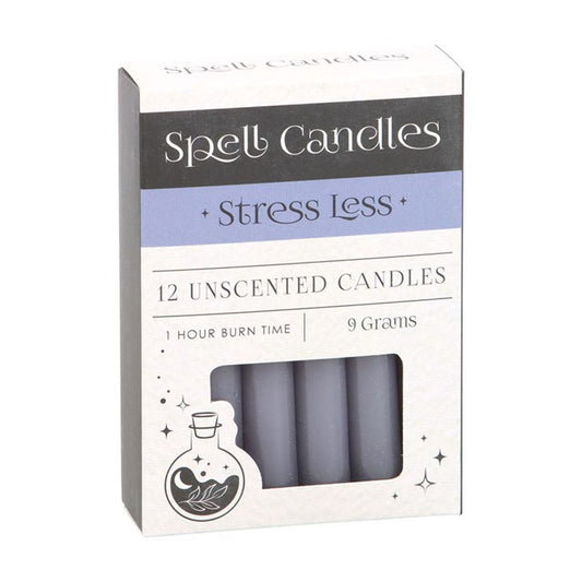 Pack of 12 Stress Less Spell Candles N/A