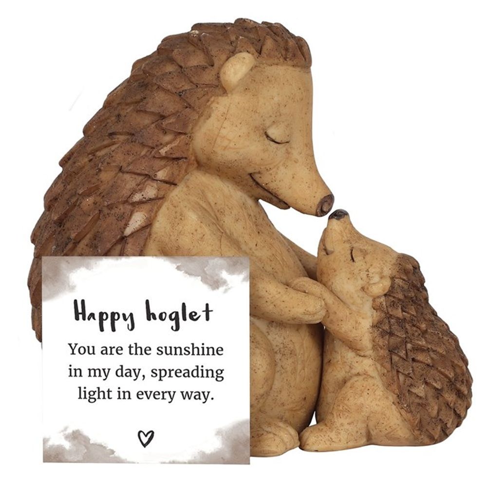 Happy Hoglet Mother and Baby Hedgehog Ornament N/A