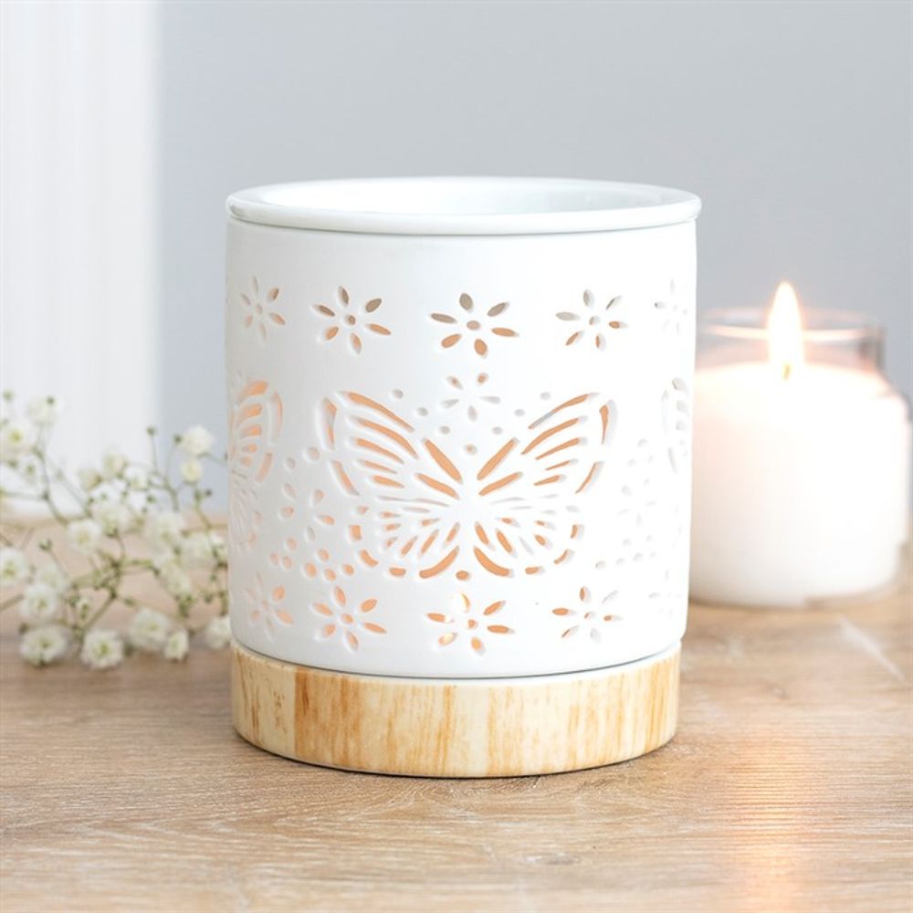 Matte Ceramic Butterfly Oil Burner N/A