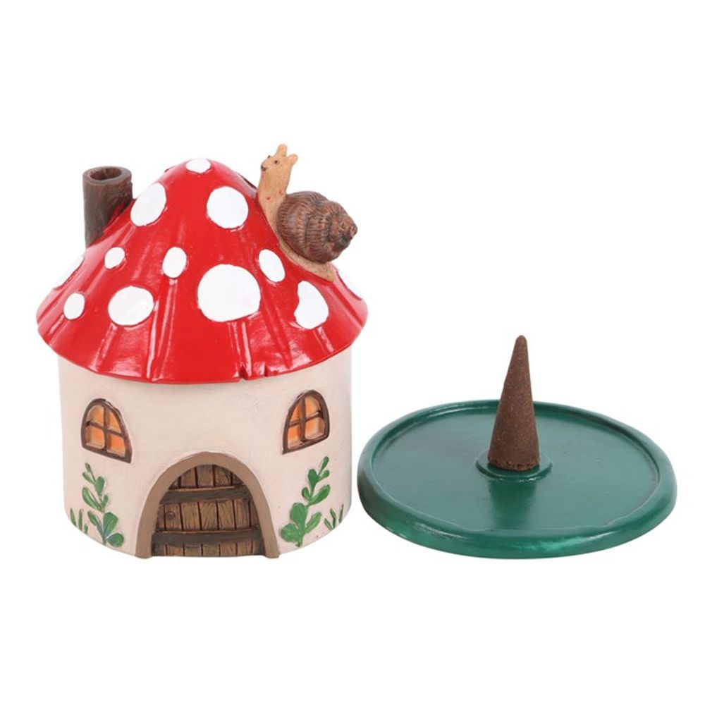 Mushroom House Resin Incense Cone Burner N/A