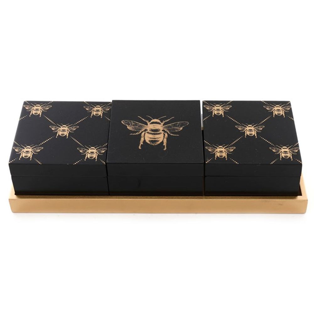 Set of 3 Bee Storage Boxes N/A