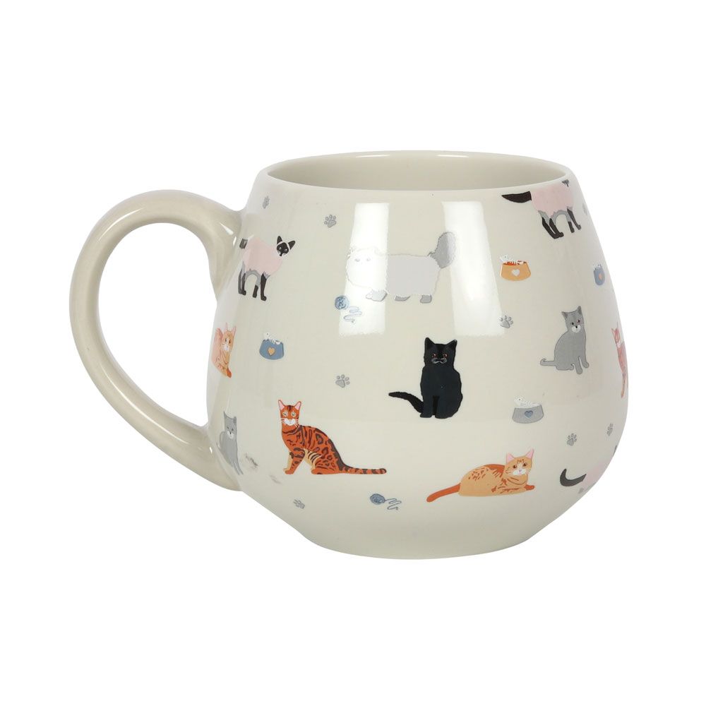 Cat Print Rounded Mug N/A