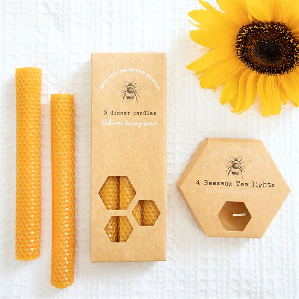 Set of 3 Beeswax Candles N/A