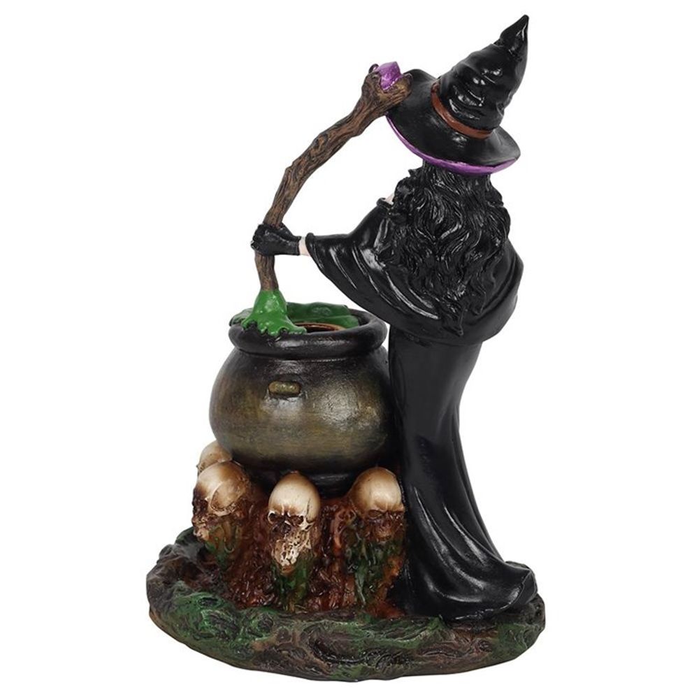 Witch with Cauldron Backflow Incense Burner N/A