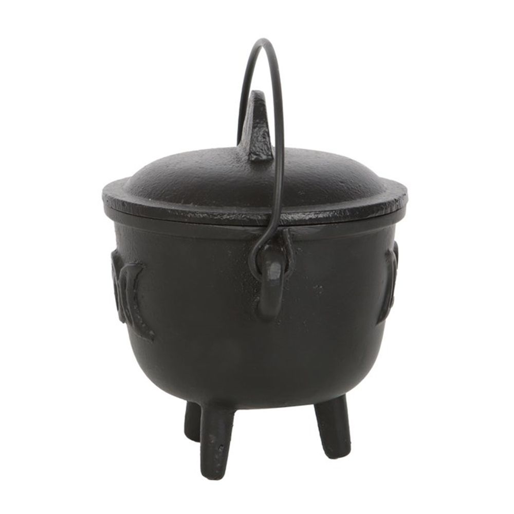 11cm Cast Iron Cauldron with Triple Moon N/A