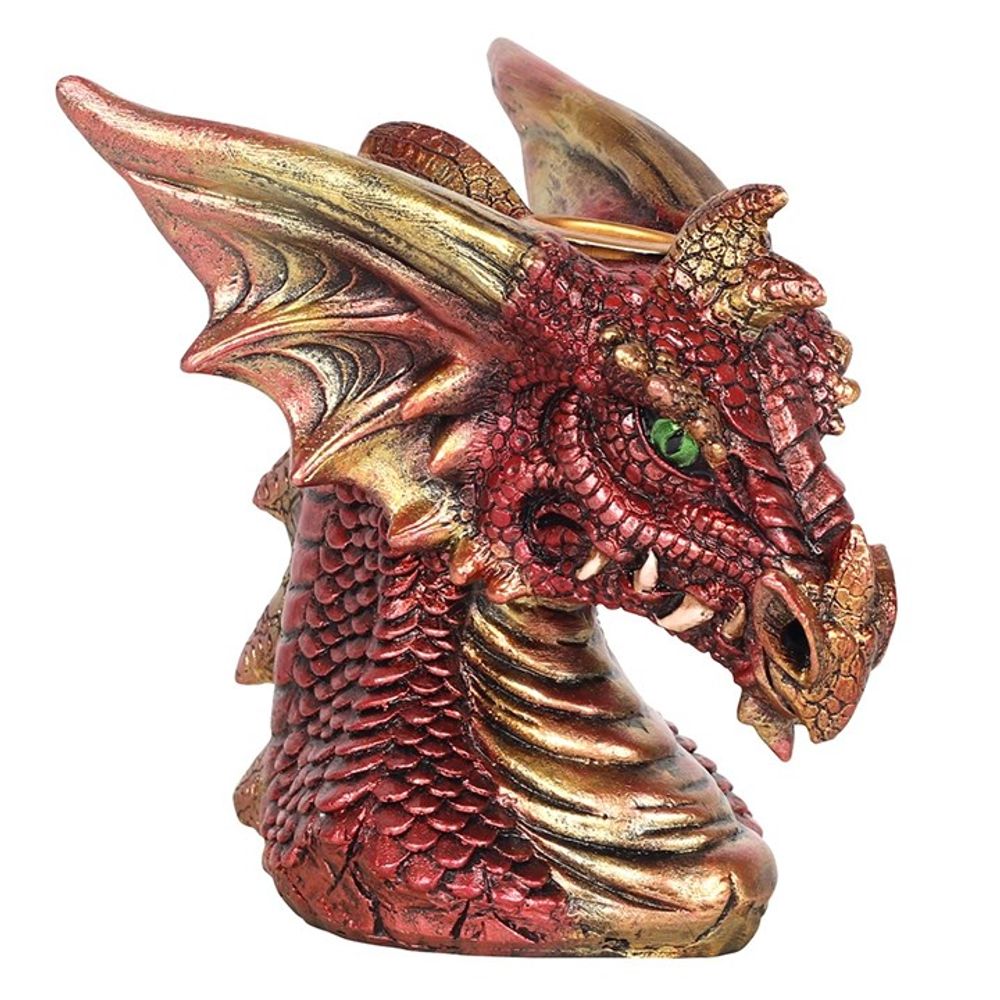 Small Red Dragon Head Backflow Incense Burner N/A