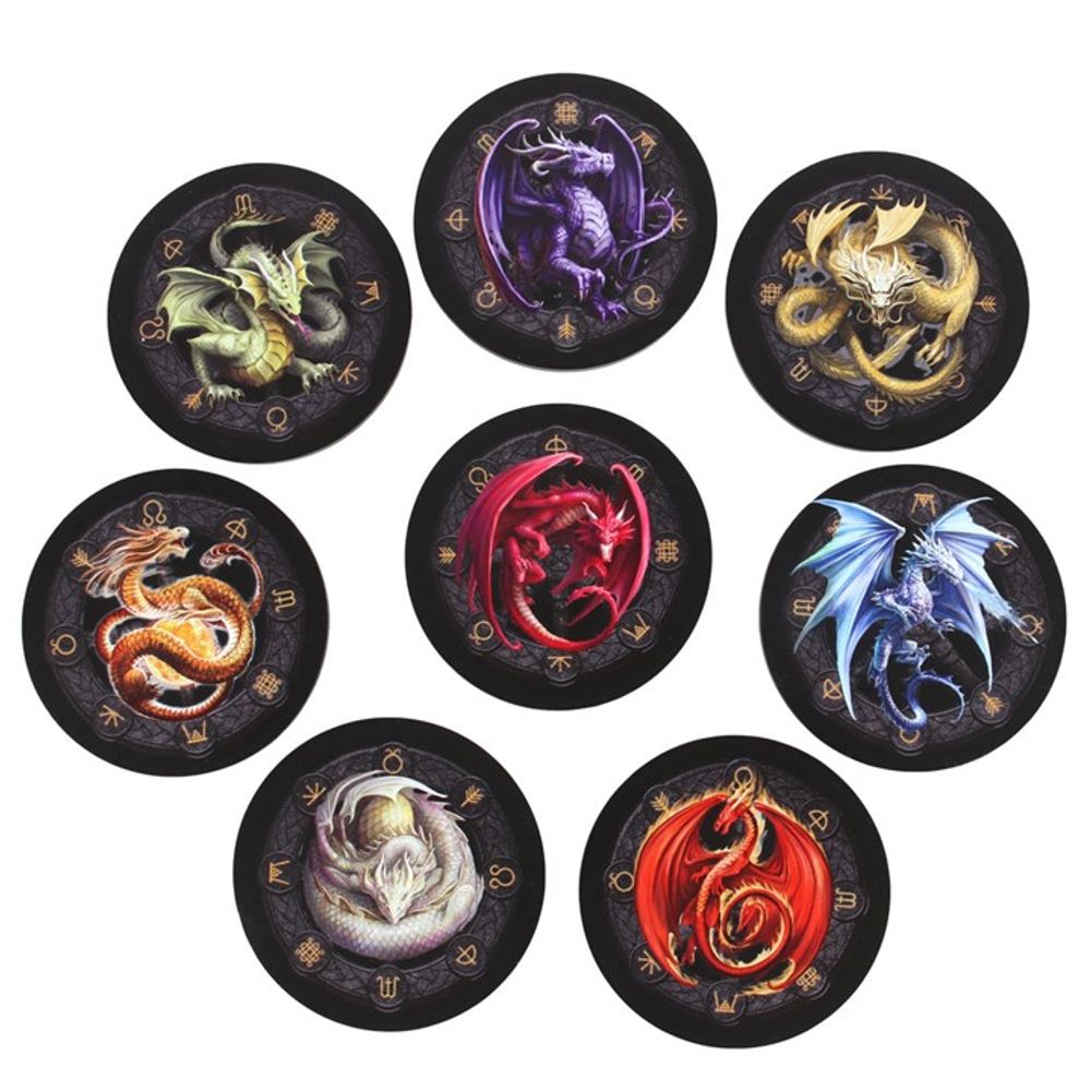 Dragons of the Sabbats Coaster Set by Anne Stokes N/A