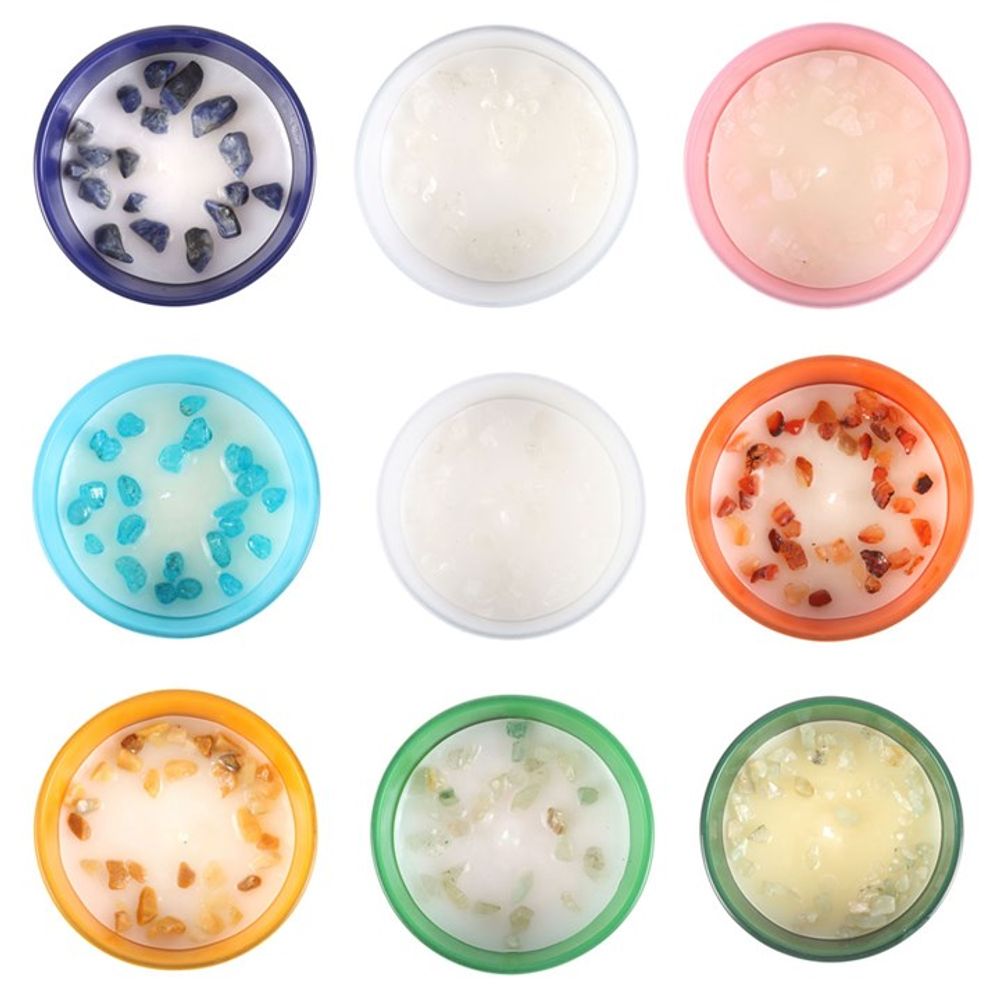 Set of 12 Zodiac Gemstone Candles N/A