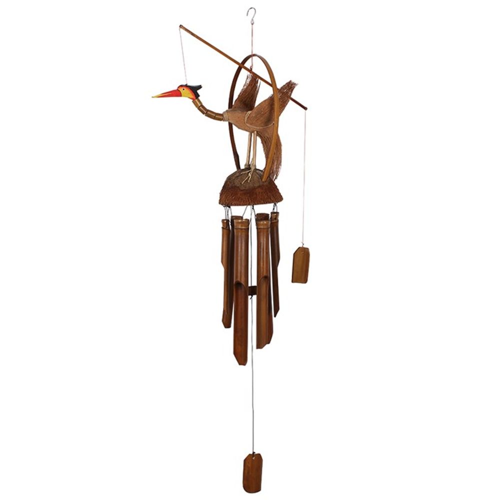 Nodding Bird Bamboo Windchime N/A