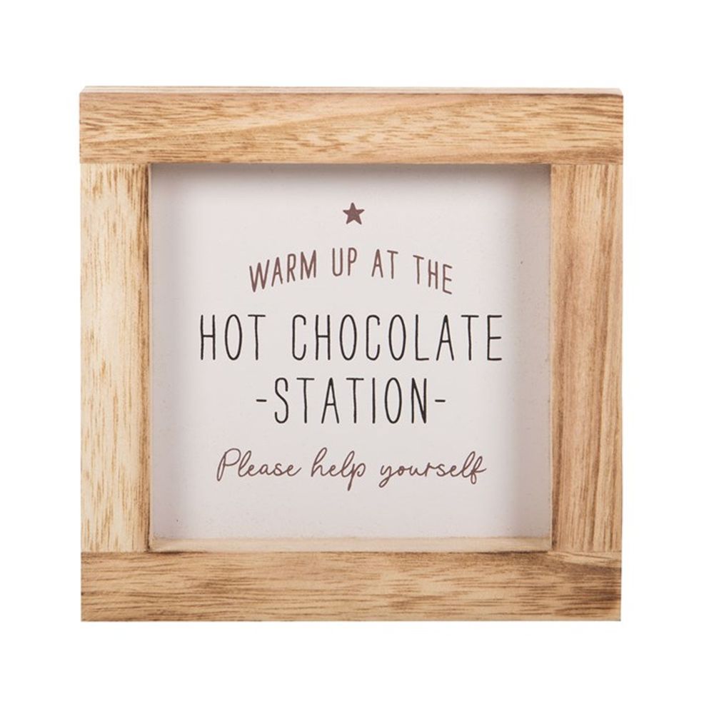 Hot Chocolate Station Wooden Sign N/A