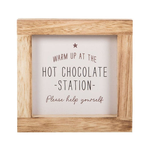 Hot Chocolate Station Wooden Sign N/A