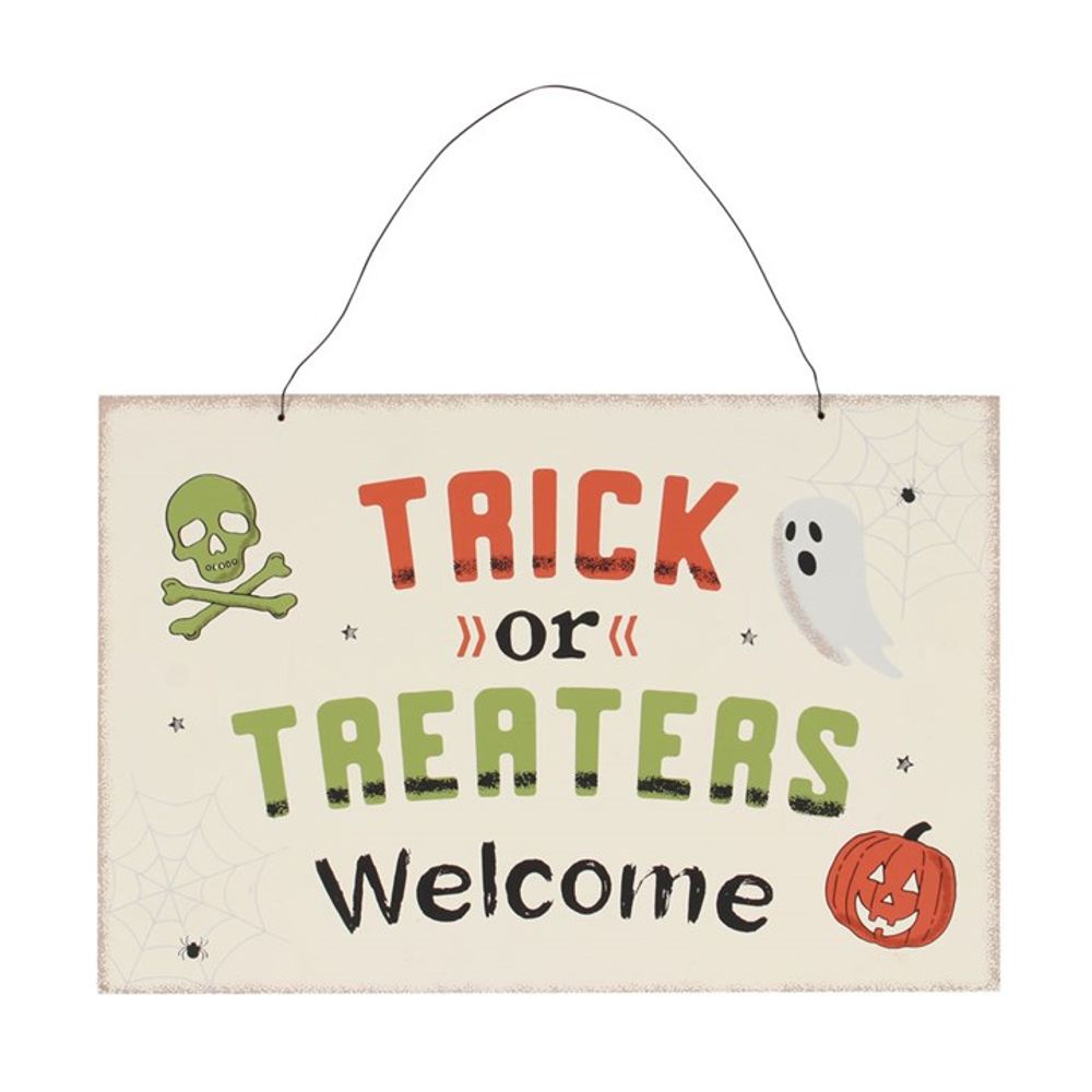 Trick or Treaters Welcome Hanging Sign N/A