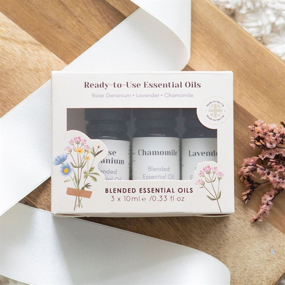 Set of 3 Floral Blended Essential Oils N/A