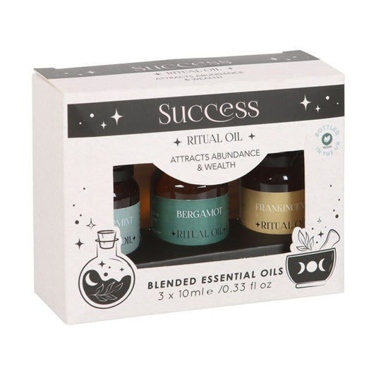 Set of 3 Success Ritual Blended Essential Oils N/A