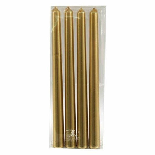 Set of 4 Gold Taper Candles N/A