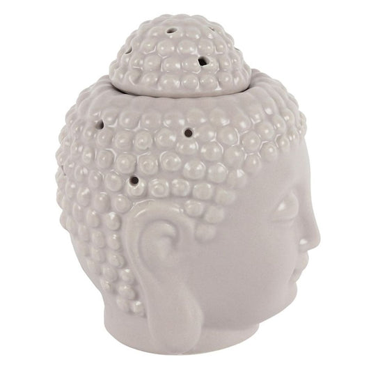 Small Grey Buddha Head Oil Burner N/A