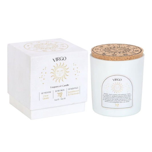 Virgo Sandalwood & Patchouli Gemstone Zodiac Candle N/A