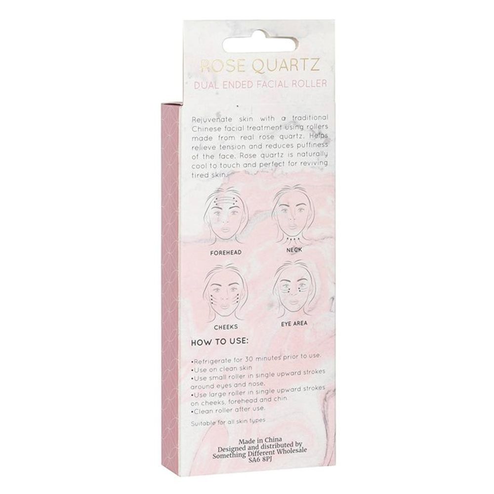 Rose Quartz Dual Ended Face Roller N/A