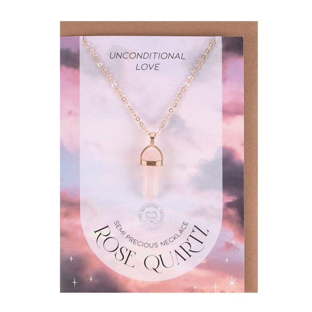 Rose Quartz Crystal Necklace Card N/A