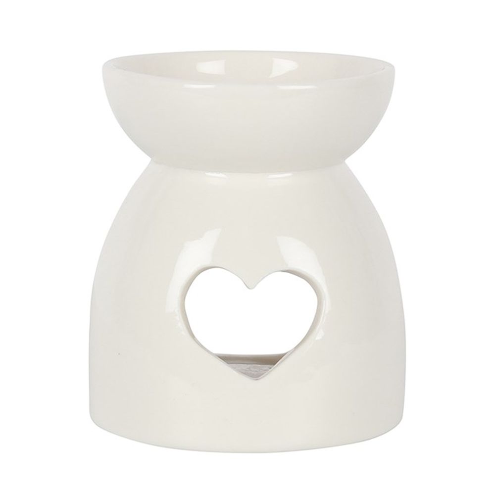 White Heart Cut Out Oil Burner N/A