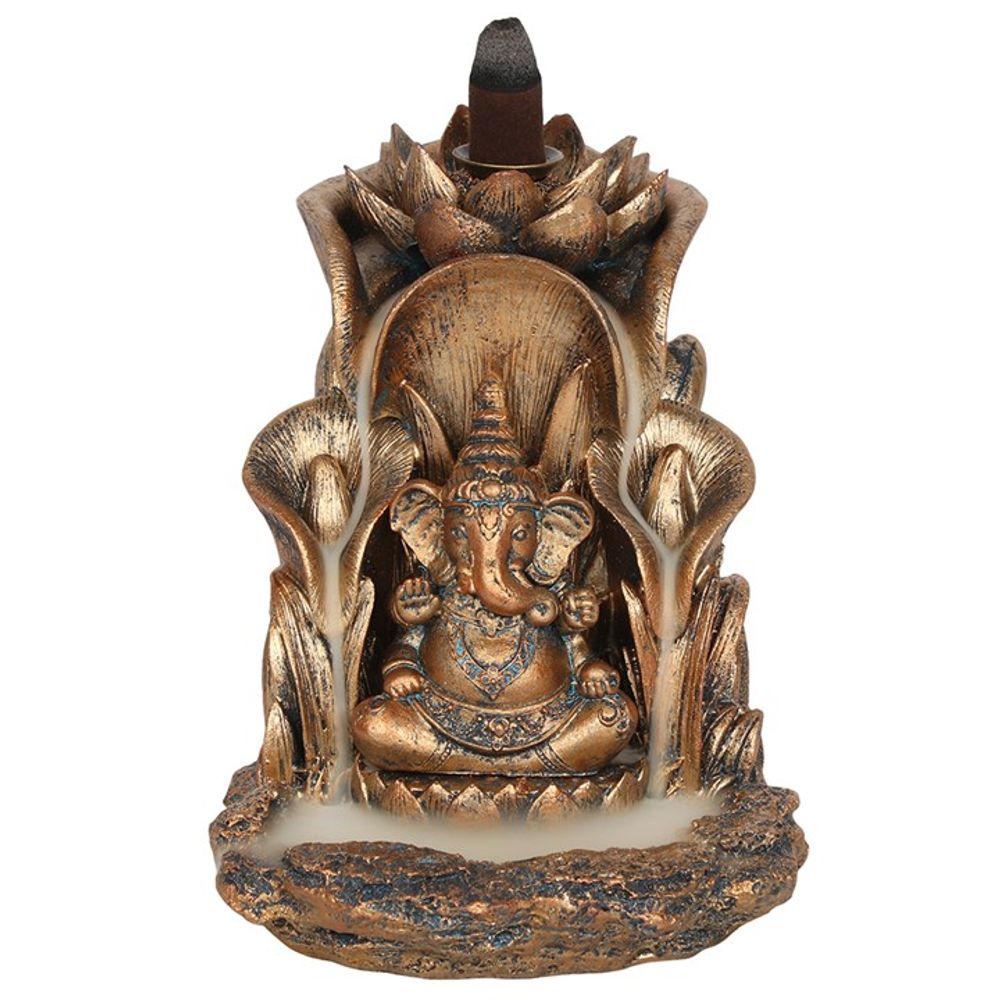 Bronze Ganesh Backflow Incense Burner N/A