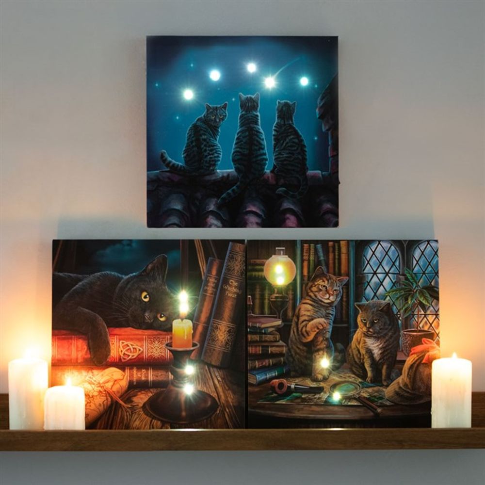 The Witching Hour Light Up Canvas Plaque by Lisa Parker N/A