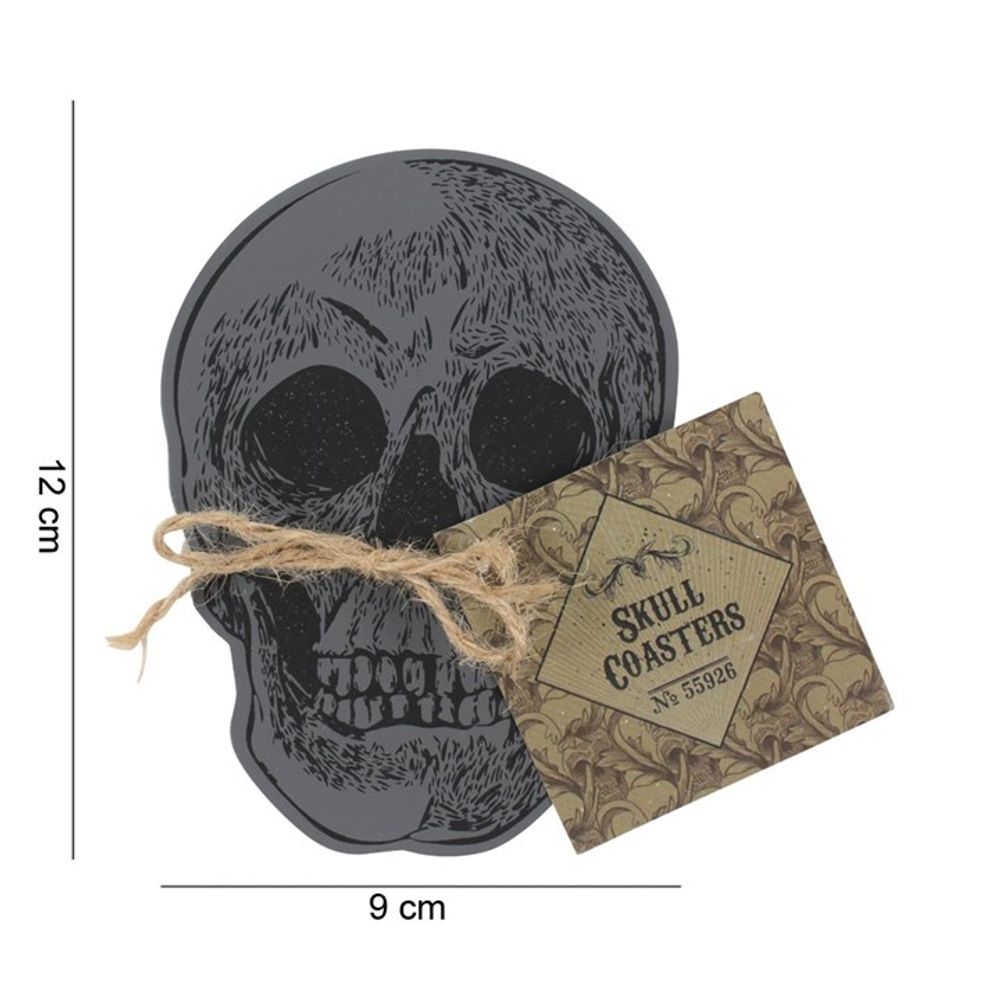 Set Of 4 Skull Coasters N/A