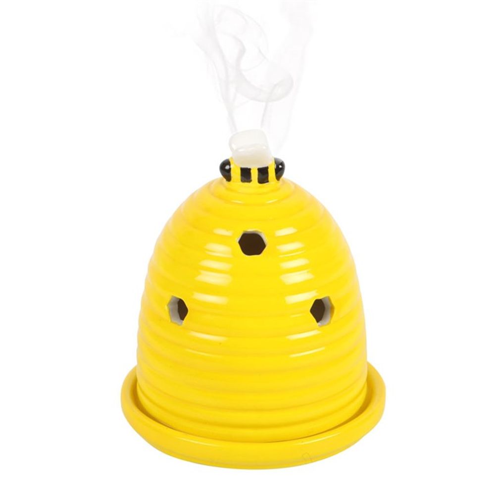 Yellow Beehive Incense Cone Holder N/A