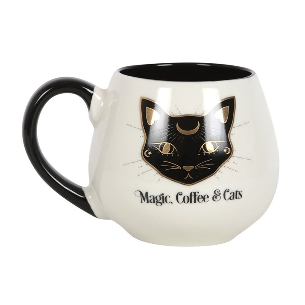 Magic, Coffee & Cats Rounded Mug N/A