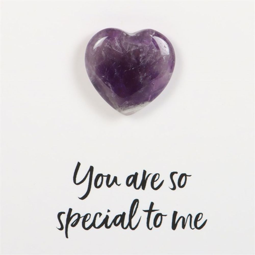 Special To Me Amethyst Crystal Heart Greeting Card N/A